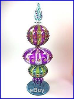 NEW Marquis Waterford Crystal Glass Carnivale Venetian Christmas Tree Topper