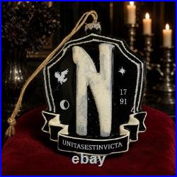 NEW Pottery Barn x Wednesday Addams Set of 6 Christmas Halloween Ornaments NIB