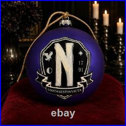NEW Pottery Barn x Wednesday Addams Set of 6 Christmas Halloween Ornaments NIB