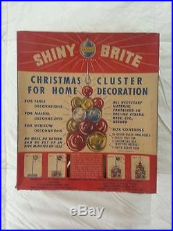 NEW Vintage SHINY BRITE Glass Bulb CHRISTMAS CLUSTER Tabletop Tree Max Eckardt