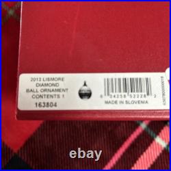 NEW Waterford Crystal Christmas Ornament 2013 LISMORE DIAMOND Ball New in Box