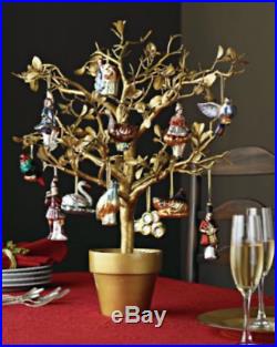 NEW Williams-Sonoma 12 Twelve Days of Christmas Glass Ornaments SET/12 VERY RARE