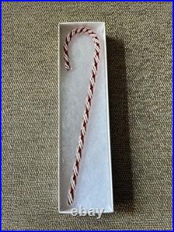 NIB Liberty Craftworks 2017 Glass Candy Cane Ornament, Greenfield Village