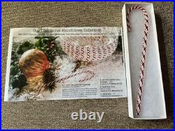 NIB Liberty Craftworks 2017 Glass Candy Cane Ornament, Greenfield Village