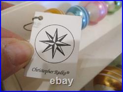 NOS VINTAGE CHRISTOPHER RADKO RAINBOW BALL/BEAD GARLAND (2) 36 each GERMANY