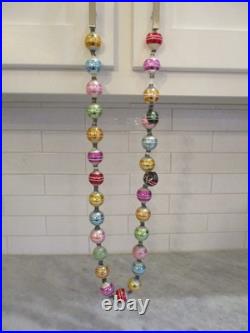 NOS VINTAGE CHRISTOPHER RADKO RAINBOW BALL/BEAD GARLAND (2) 36 each GERMANY