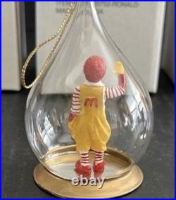 NOS Vintage Mcdonald's Teardrop Christmas Ornaments Blown Glass RAREST Set Of 4