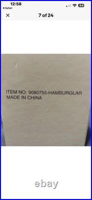 NOS Vintage Mcdonald's Teardrop Christmas Ornaments Blown Glass RAREST Set Of 4