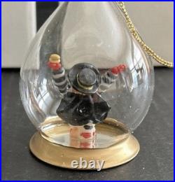 NOS Vintage Mcdonald's Teardrop Christmas Ornaments Blown Glass RAREST Set Of 4