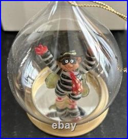 NOS Vintage Mcdonald's Teardrop Christmas Ornaments Blown Glass RAREST Set Of 4