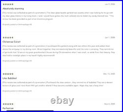 NWT ANTHROPOLOGIE Transparent Glass Bauble CHRISTMAS Ornament Garland 72 PEARL