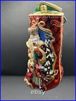 NWT RARE Christopher Radko PORTRAIT STOCKING Treasures Abound Ornament 1013573