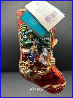 NWT RARE Christopher Radko PORTRAIT STOCKING Treasures Abound Ornament 1013573