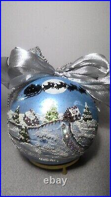 Natalie Sarabella'07 6 German Glass HPainted Christmas Ornament TOP OF IT ALL