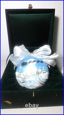 Natalie Sarabella'07 6 German Glass HPainted Christmas Ornament TOP OF IT ALL