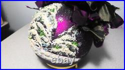 Natalie Sarabella 2000 6 German Glass HPainted Christmas Ornament SNOWY NIGHT