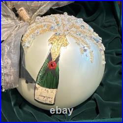 Natalie Sarabella Christmas Bauble Ornament Champagne Bottle 1999
