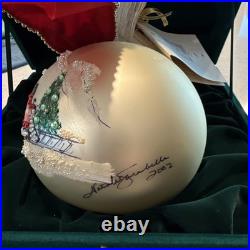 Natalie Sarabella Hand Painted Scenic Santa Express Ball Christmas Bauble 2002
