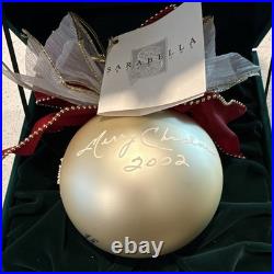 Natalie Sarabella Hand Painted Scenic Santa Express Ball Christmas Bauble 2002 Natalie Sarabella Hand Painted Scenic Santa Express Ball Christmas Bauble 2002