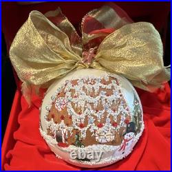 NatalieSarabella hand Painted Christmas Ornament Snowman Gingerbread Gold 2002