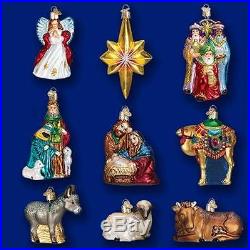 Nativity Collection Boxed Set Of 9 Old World Christmas Glass Ornaments 14020