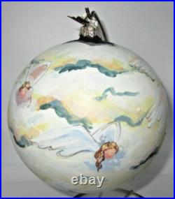 Neiman Marcus Mary Baby Jesus Angels Holy Family Christmas Ornament Large Ball