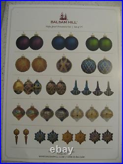 New Balsam Hill Napa Jewel Ornament Set Set of 35 Ornaments 4000975