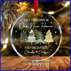 New Home Ornament, Personalized First Christmas New Home Ornament Realtor