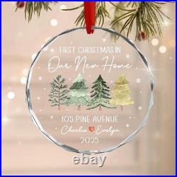 New Home Ornament, Personalized First Christmas New Home Ornament Realtor