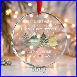 New Home Ornament, Personalized First Christmas New Home Ornament Realtor