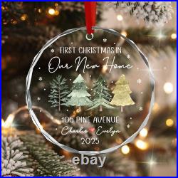 New Home Ornament, Personalized First Christmas New Home Ornament Realtor