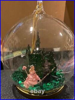 New Lot 3 Big Wicked Film Ornament Glass Cloche, Elphaba & Glinda Grande Erivo