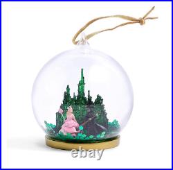 New Lot 3 Big Wicked Film Ornament Glass Cloche, Elphaba & Glinda Grande Erivo