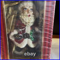 New Rare WATERFORD HEIRLOOMS Glass Christmas Ornament North Pole Santa Claus