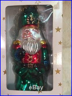 New Set Of 2 Glass Christmas Ornaments Santa Toy Soldier Nutcracker Ornament 6