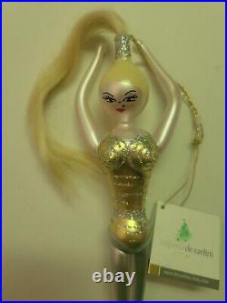 New w Tags De Carlini Italy Glass Christmas Ornament Madonna Gaultier Cone Bra