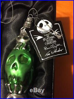 Nightmare Before Christmas Haunted Mansion Madame Leota Glass Ornament Set Boxed