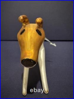 Nordstrom 1999 OLIVE THE OTHER REINDEER Glass Christmas Ornament in Box withStand