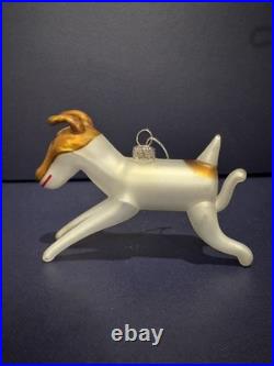 Nordstrom 1999 OLIVE THE OTHER REINDEER Glass Christmas Ornament in Box withStand Nordstrom 1999 OLIVE THE OTHER REINDEER Glass Christmas Ornament in Box withStand