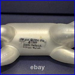 Nordstrom 1999 OLIVE THE OTHER REINDEER Glass Christmas Ornament in Box withStand