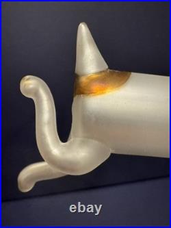 Nordstrom 1999 OLIVE THE OTHER REINDEER Glass Christmas Ornament in Box withStand