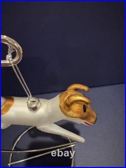 Nordstrom 1999 OLIVE THE OTHER REINDEER Glass Christmas Ornament in Box withStand