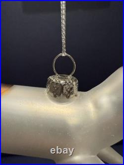 Nordstrom 1999 OLIVE THE OTHER REINDEER Glass Christmas Ornament in Box withStand