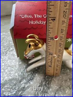 Nordstrom OLIVE THE OTHER REINDEER Blown Glass Christmas Ornament vintage Box