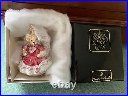 North American Bear Co RADKO 1999 Muffy Hearts and Flowers Ornament NEW IN BOX
