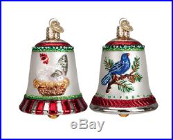 OLD WORLD CHRISTMAS 12 DAYS OF CHRISTMAS BELLS ORNAMENT SET withSTORAGE BOX 14019