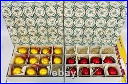 OLD WORLD CHRISTMAS INGE GLAS ORNAMENTS Mixed Set of 19 SILK GOLD + SILK RUBY