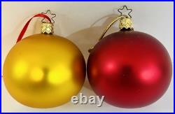 OLD WORLD CHRISTMAS INGE GLAS ORNAMENTS Mixed Set of 19 SILK GOLD + SILK RUBY