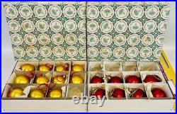 OLD WORLD CHRISTMAS INGE GLAS ORNAMENTS Mixed Set of 19 SILK GOLD + SILK RUBY