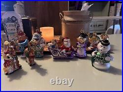 OWC Rudolph ornaments Set Of 8 Sleigh Or Has Broken Piece